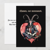 Baphomet Gotische Valentijnsdag Gekozen Feestdagenkaart (Voorkant / Achterkant)