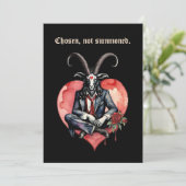 Baphomet Gotische Valentijnsdag Gekozen Feestdagenkaart (Staand voorkant)