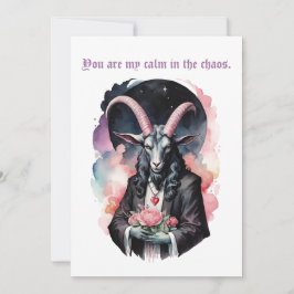 Baphomet Gotische Valentijnsdag Gitaar Chaos Feestdagenkaart