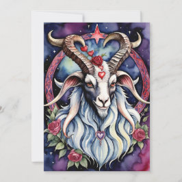 Baphomet Gotische Valentijnsdag Ieder Bereik Feestdagenkaart