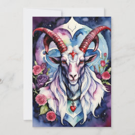Baphomet Gotische Valentijnsdag Ieder Realm Feestdagenkaart