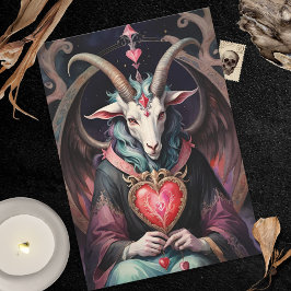 Baphomet Gotische Valentijnsdag Ieder Realm Feestdagenkaart