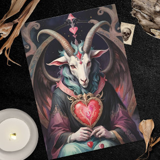 Baphomet Gotische Valentijnsdag Ieder Realm Feestdagenkaart