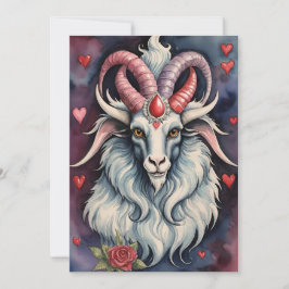 Baphomet Gotische Valentijnsdag Iedere Realm Feestdagenkaart