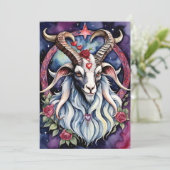 Baphomet Gotische Valentijnsdag Iedere Sfeer Feestdagenkaart (Staand voorkant)