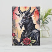 Baphomet Gotische Valentijnsdag Liefde Feestdagenkaart (Staand voorkant)