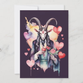 Baphomet gotische Valentijnsdag liefde Feestdagenkaart