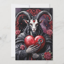 Baphomet Gotische Valentijnsdag Liefde Feestdagenkaart