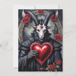 Baphomet gotische Valentijnsdag liefde Feestdagenkaart
