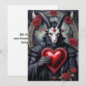 Baphomet gotische Valentijnsdag liefde Feestdagenkaart (Voorkant / Achterkant)
