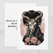 Baphomet Gotische Valentijnsdag Liefde Feestdagenkaart (Voorkant / Achterkant)