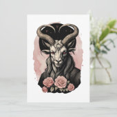 Baphomet Gotische Valentijnsdag Liefde Feestdagenkaart (Staand voorkant)