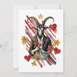 Baphomet gotische Valentijnsdag liefde Feestdagenkaart