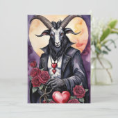 Baphomet Gotische Valentijnsdag Liefde Feestdagenkaart (Staand voorkant)