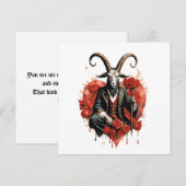 Baphomet gotische Valentijnsdag liefde Feestdagenkaart (Voorkant / Achterkant)