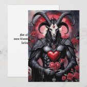 Baphomet gotische Valentijnsdag liefde Feestdagenkaart (Voorkant / Achterkant)