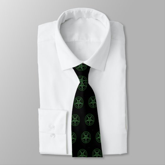 Baphomet Green Stropdas (Gebonden)