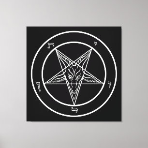 Baphomet HUGE 40-inch x40-inch art op verrekte Can Canvas Afdruk