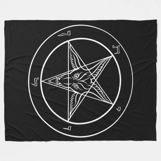 Baphomet HUGE 60 x 80 inch tapestry/ deken (Voorkant (Horizontaal))