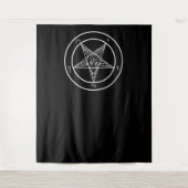 Baphomet HUGE Ritual Chamber Tapestry 88"x104" Wandkleed (Voorkant)