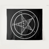 Baphomet HUGE Tapestry 88 x 104 inch Wandkleed (Voorkant (horizontaal))