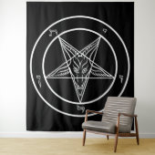 Baphomet HUGE Tapestry 88 x 104 inch Wandkleed (In situ)