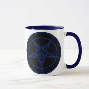 Baphomet in blauw mok