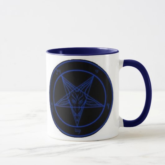 Baphomet in blauw mok (Rechts)