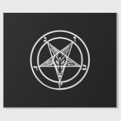 Baphomet Inverted Pentagram Goat Satanic Logo Cadeaupapier (Vlak)