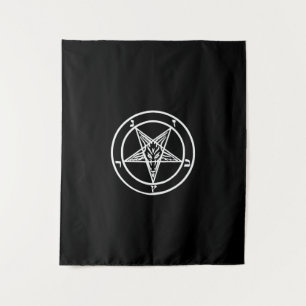 Baphomet Inverted Pentagram Goat Satanic Logo Wandkleed