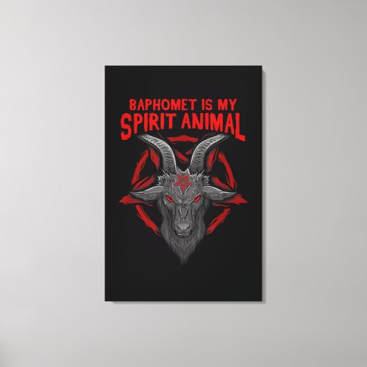 Baphomet is mijn gedistilleerde diertje bij satani canvas afdruk (Voorkant)