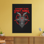 Baphomet is mijn gedistilleerde diertje bij satani canvas afdruk (Insitu (Woonkamer))