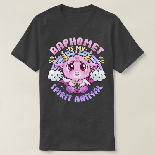 Baphomet is mijn geestdier 1 t-shirt (Design voorkant)