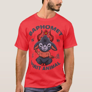 Baphomet is mijn sterrenbeest satan pentagram athe t-shirt