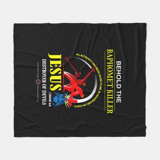 Baphomet-Killer Fleece Deken (Voorkant (Horizontaal))