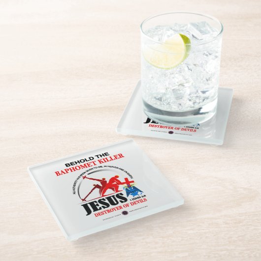 Baphomet-Killer Glazen Onderzetter (Schuin)