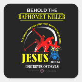 Baphomet-Killer Vierkante Sticker (Voorkant)