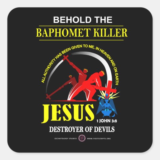 Baphomet-Killer Vierkante Sticker (Voorkant)