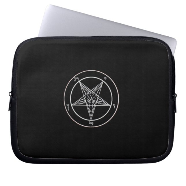 Baphomet laptophoes Hoesje Laptop Sleeve (Voorkant)