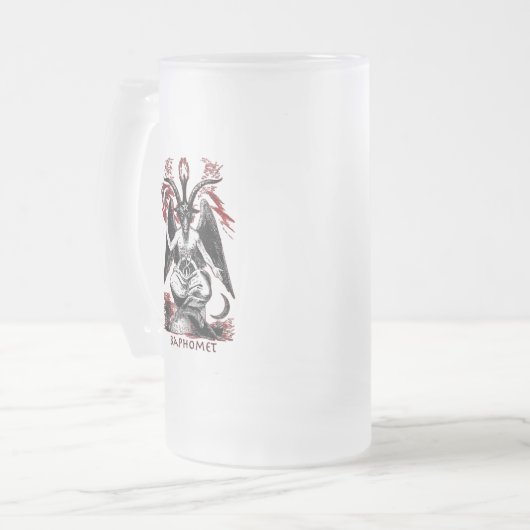 Baphomet Matglas Bierpul (Voorkant links)