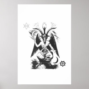 Baphomet met heilige zegels poster