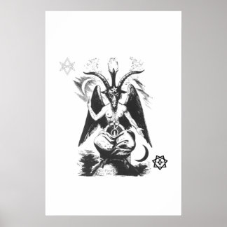 Baphomet met heilige zegels poster