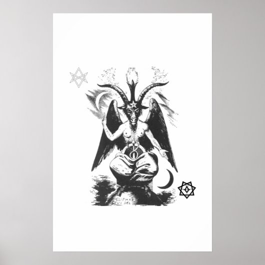 Baphomet met heilige zegels poster (Voorkant)