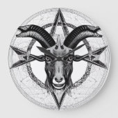 Baphomet Monochrome geitenkast Grote Klok (Voorkant)
