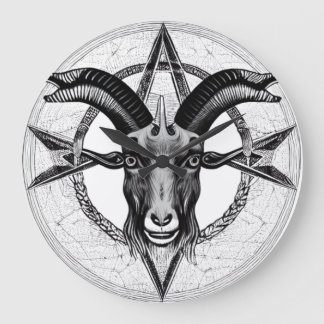 Baphomet Monochrome geitenkast Grote Klok