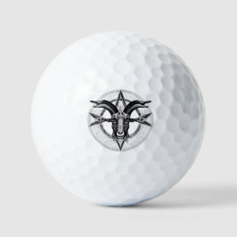 Baphomet Monochrome Golf Balls Golfballen