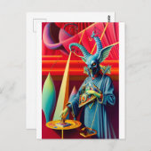 Baphomet neemt het aas fantasie briefkaart (Voorkant / Achterkant)