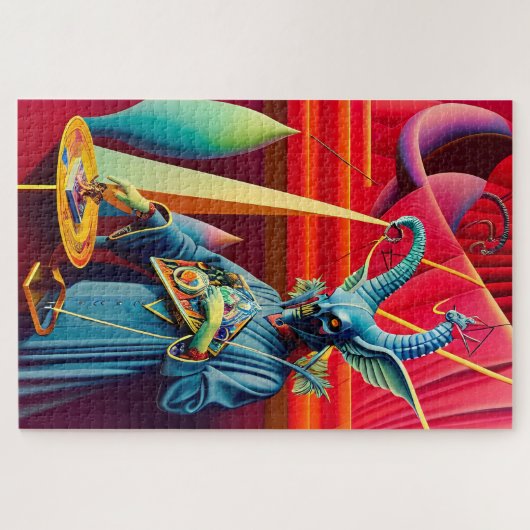 Baphomet neemt het aas fantasie legpuzzel (Horizontaal)