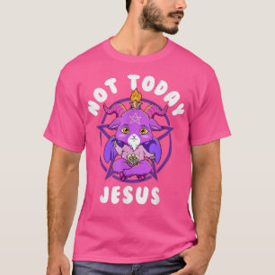 Baphomet not Today Jesus Esoteric Cute Satanic Goa T-shirt