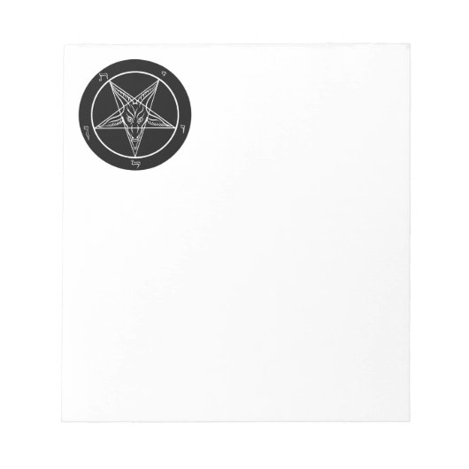 Baphomet Note Pad Notitieblok (Voorkant)
